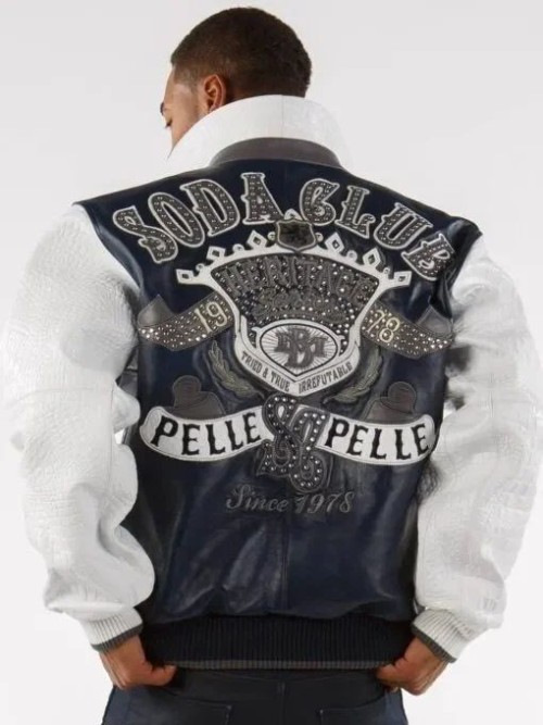 Pelle Pelle Heritage Soda Club Blue Leather Jacket
